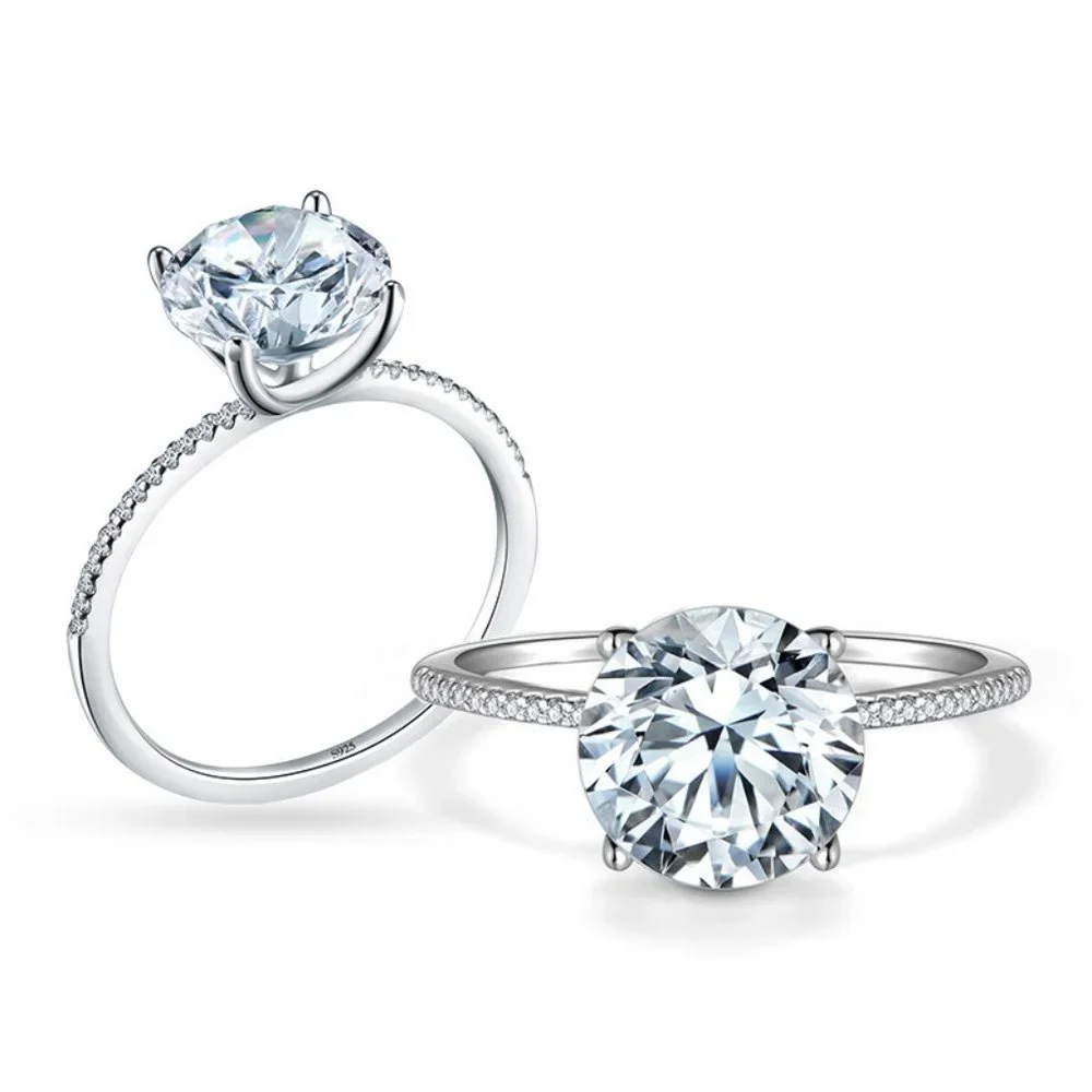 Luxury Sterling Silver Engagement Ring 3CT - Picture 2 of 12